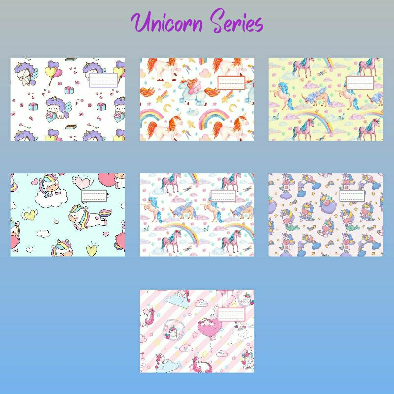 

(5 PCS) SAMPUL BUKU | SAMPUL BUKU AESTHETIC | SAMPUL S*DU B*GBOSS | SAMPUL BUKU MOTIF | UNICORN SERIES
