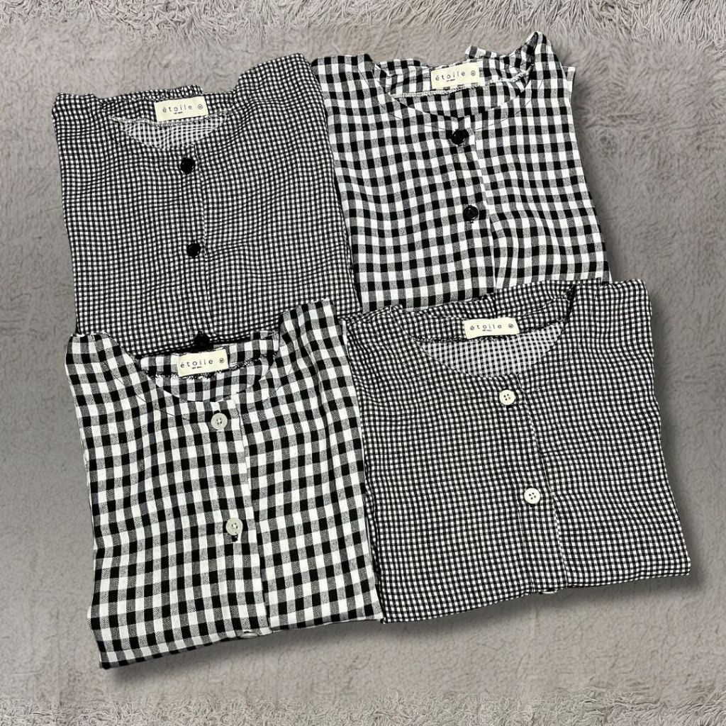 Checkered Shirt + Kemeja Wanita Motif Kotak + Hijab OOTD