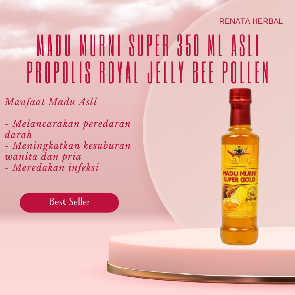 

Original Madu Murni Super 350 ml Asli Propolis Royal Jelly Bee Pollen Penyubur Kuat Tahan Lama