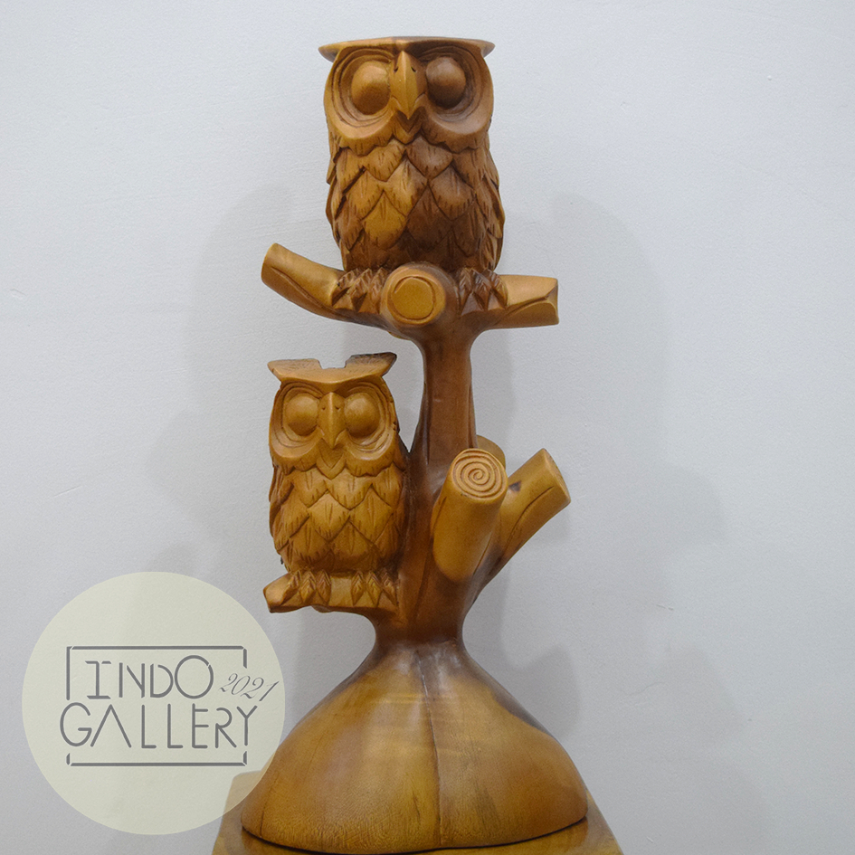 PATUNG BURUNG HANTU / BURUNG HANTU KAYU BESAR / PATUNG DEKORASI - HOME DEKOR