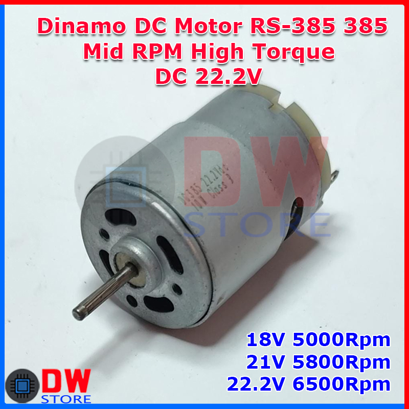 Dinamo DC Motor RS385 RS 385 DC 22.2V Mid RPM Speed High Torque