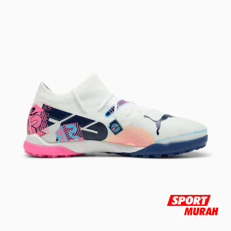 SEPATU MINI SOCCER PUMA FUTURE 7 MATCH TURF WHITE-LUMINOUS 807501