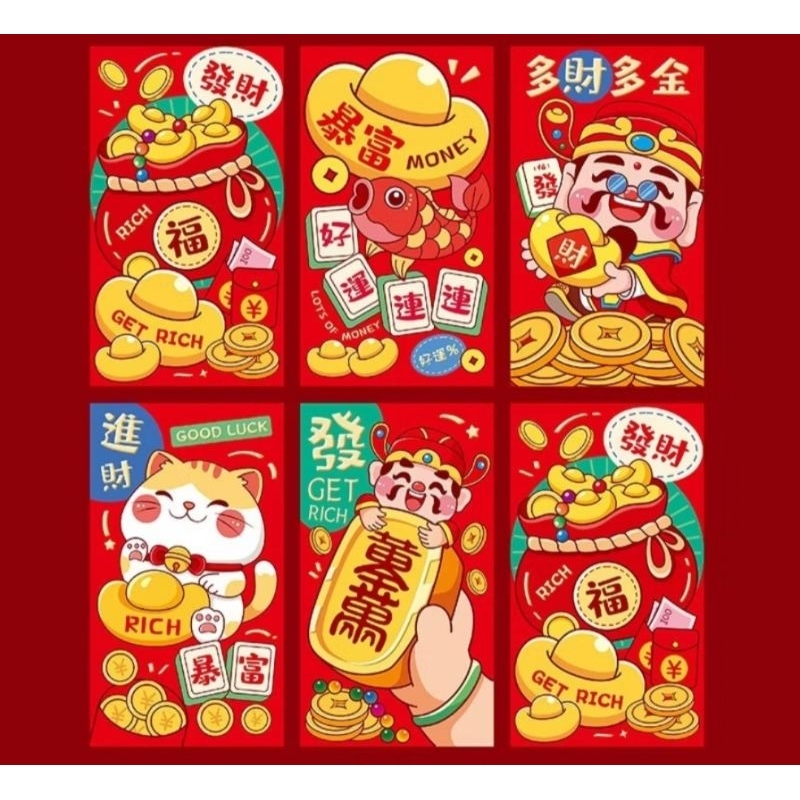 

angpao 2025 hoki/amplop netral lucu tahun ular imlek/ampau tahun baru cina amplop uang keberuntungan