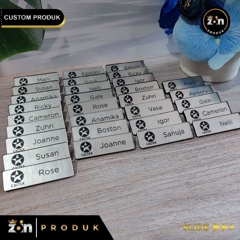 

( TERLARIS ) NAME TAG AKRILIK CUSTOM | PAPAN NAMA | NAMETAG RESIN | PAPAN NAMA LOGO CUSTOM-ZOIN