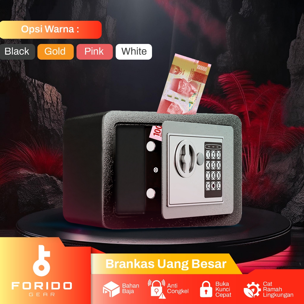 Brankas Mini Uang Elektrik Brangkas Besi Dengan PIN Anti Maling