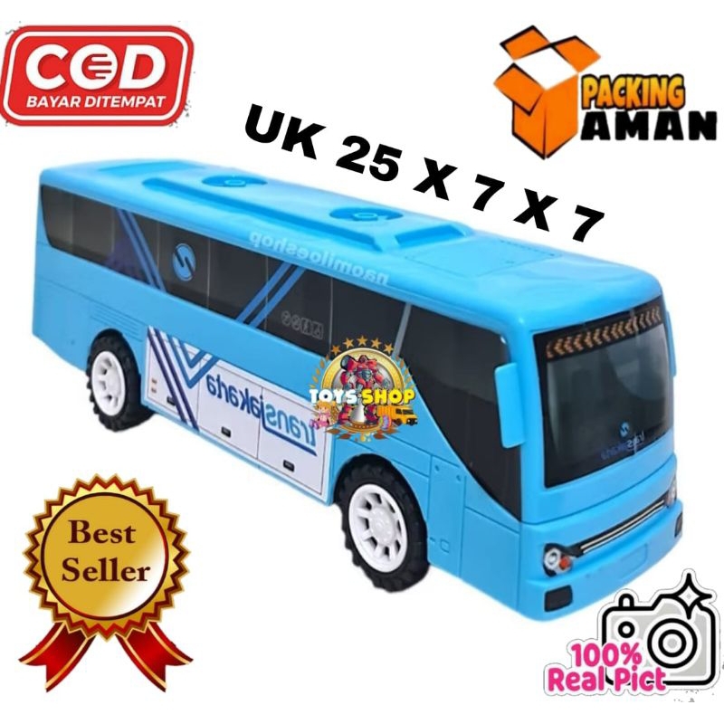 Cod Promo Btg 604 Mainan Murah Anak Bus Trans Jakarta / Mainan Bus Bis / Mobil Transjakarta / Mainan Bus