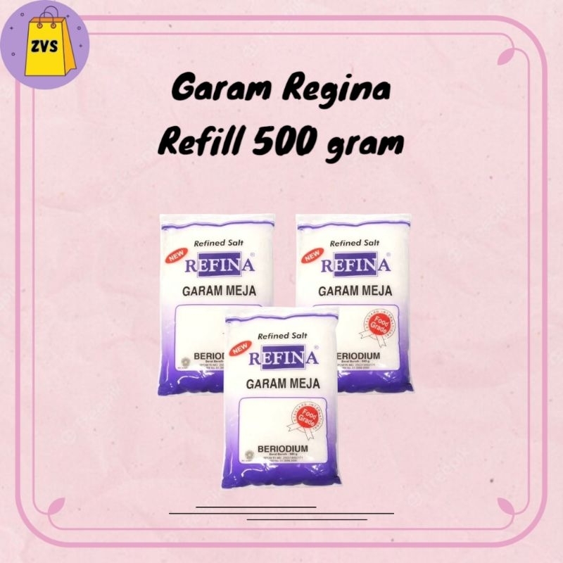 

REFINA Garam Regina Refill 500 gram / Garam Refina Refill 500gr / Garam Refill Refina 500gr