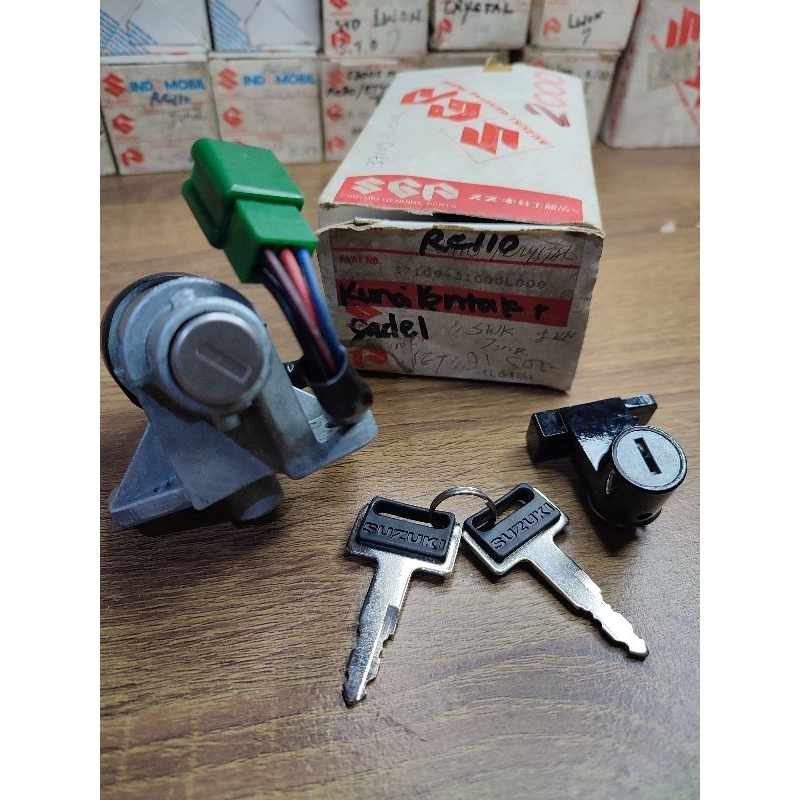 Kunci Kontak set Jok Assy Suzuki RC110 Tornado GS GX Crystal Crystal Tune Original Suzuki Genuine Pa
