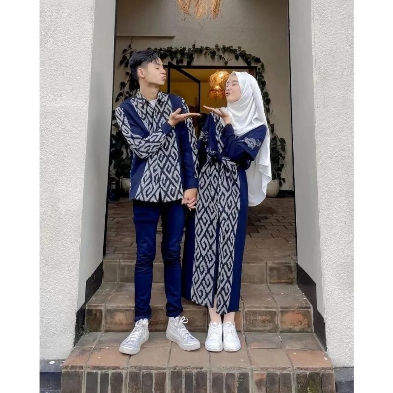 Couple Lebaran - Couple Tenun - Dress Tenun - Kemeja Tenun - Couple Kondangan