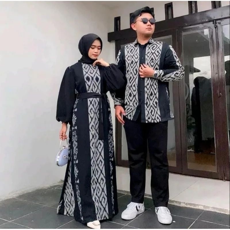 Couple Tenun - Couple Lebaran - Kemeja Tenun - Dress Tenun