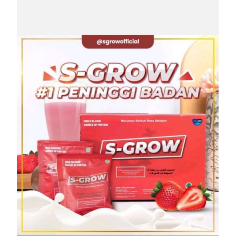 

S GROW SUSU PENINGGI BADAN 100% ORIGINAL ISI 10 SACHET AMPUH