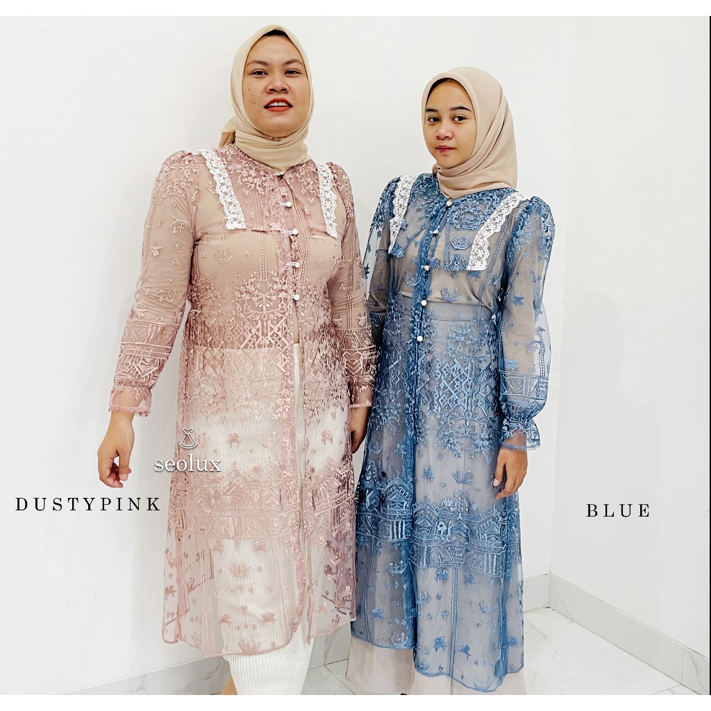 SEOLA - CD88 - Zahra Outer | Outer Top Raya Collection Tile Brukat Atasan Baju Pesta Muslim
