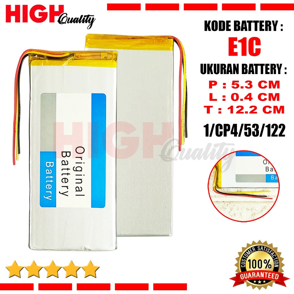 Baterai Universal Hp Tablet ADVAN E1C E1A E1B T1J T1H T1L T1 Ukuran Battery Panjang 5.3 cm Tinggi 12