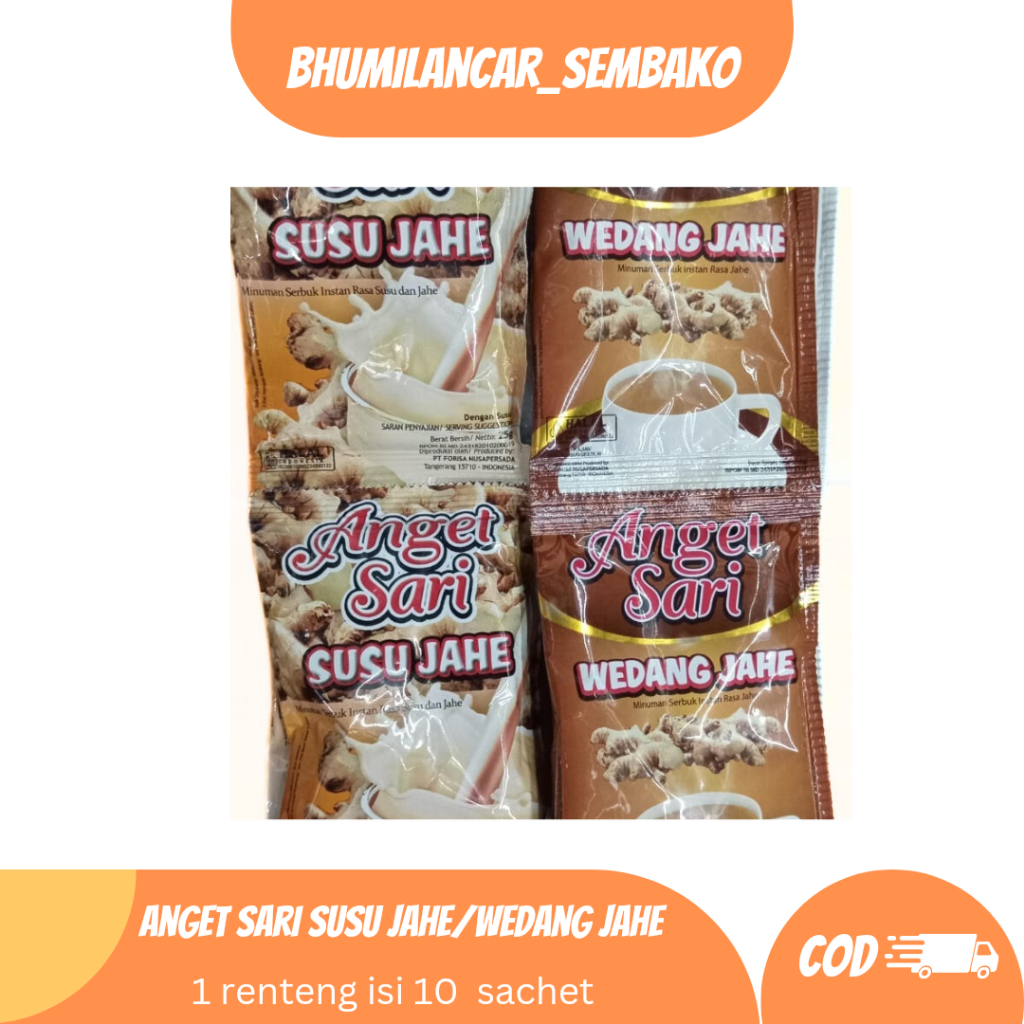 

Anget Sari wedang jahe anget sari susu jahe 1rtg 10sachet