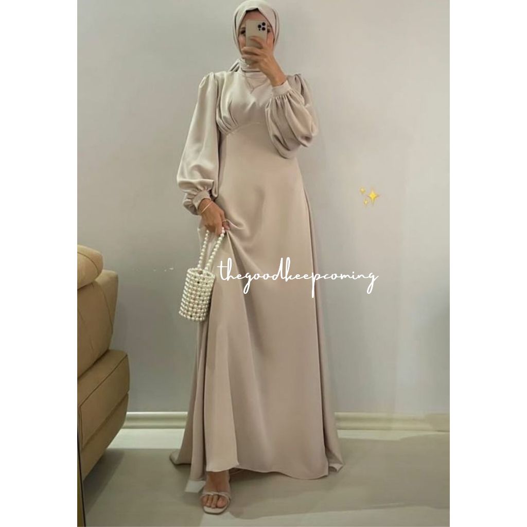 BIG SIZE M-XXXXL Dress Gauri Dress Sabrina Natal Irise Wanita korea A Line Bodycon Maxi Casual Natal