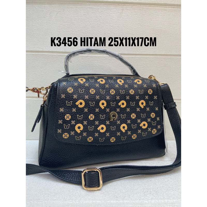 k3456 tas papillon bahan kulit asli tali selempang