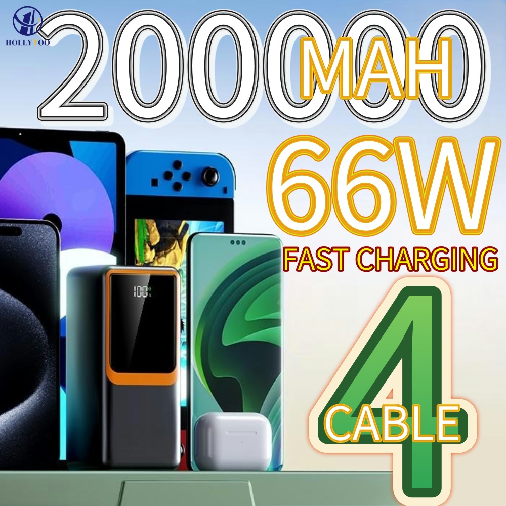 Hollytoo&Hester power bank 200000mah powerbank 66W fast charging power bank 100000mah powerbank fast