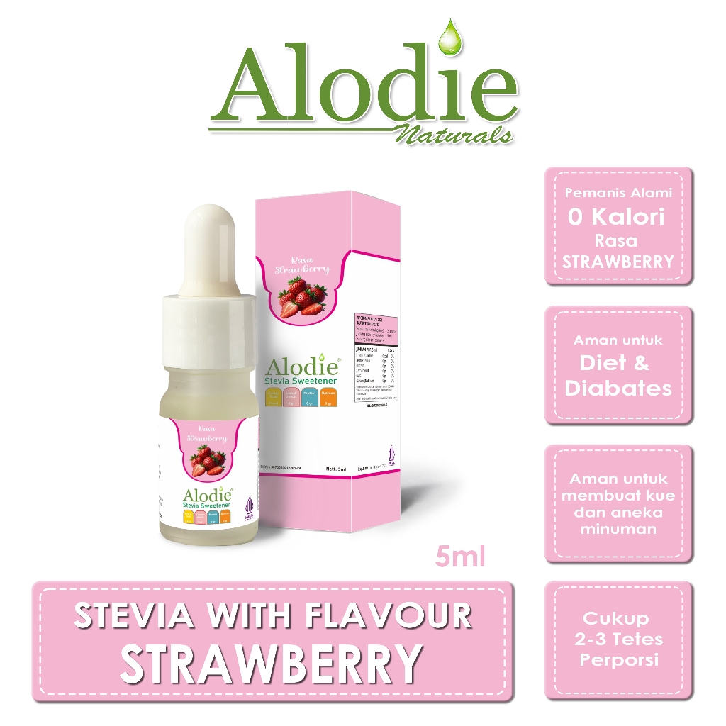 

Stevia Alodie Natural Sweetener Rasa Strawberry