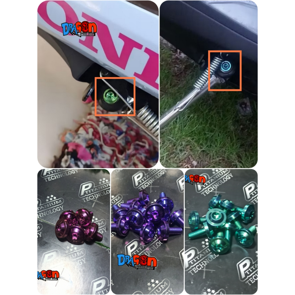 Baut titanium sensor standar samping standar satu honda matic beat scoopy vario original vietnam