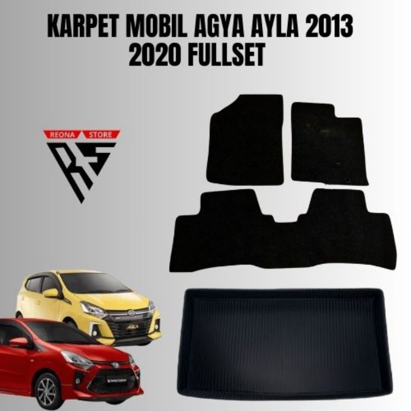 Karpet Mobil AGYA AYLA 2012 2020 Fullset / Karpet Matras Karet Mobil AGYA AYLA Fullset