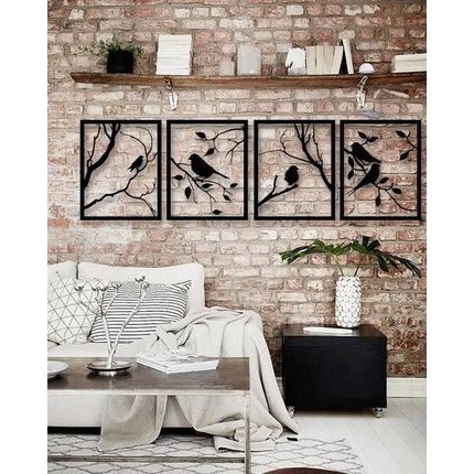 Birds Panel Desain File Laser Cutting CNC Router Plasma DXF FG1