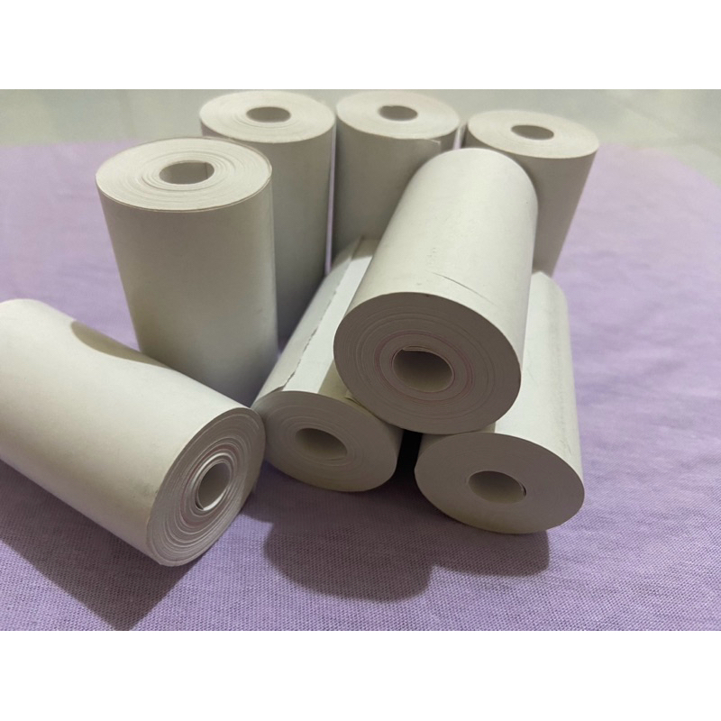 

PAKET 8 Roll/pcs (polos) ukuran 58x30 dan 58x30 therma paper roll