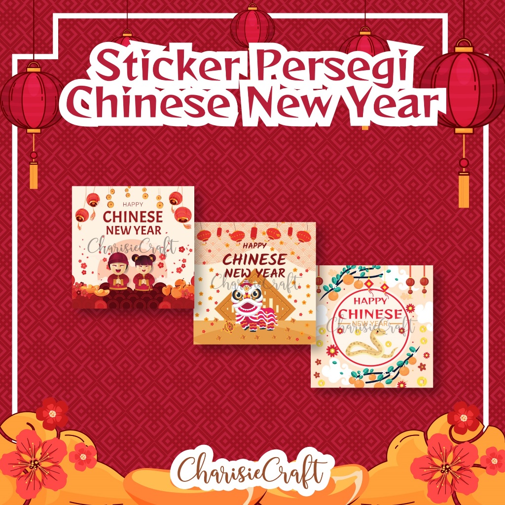 

Sticker Persegi Imlek sticker persegi chinese new year cny tahun baru