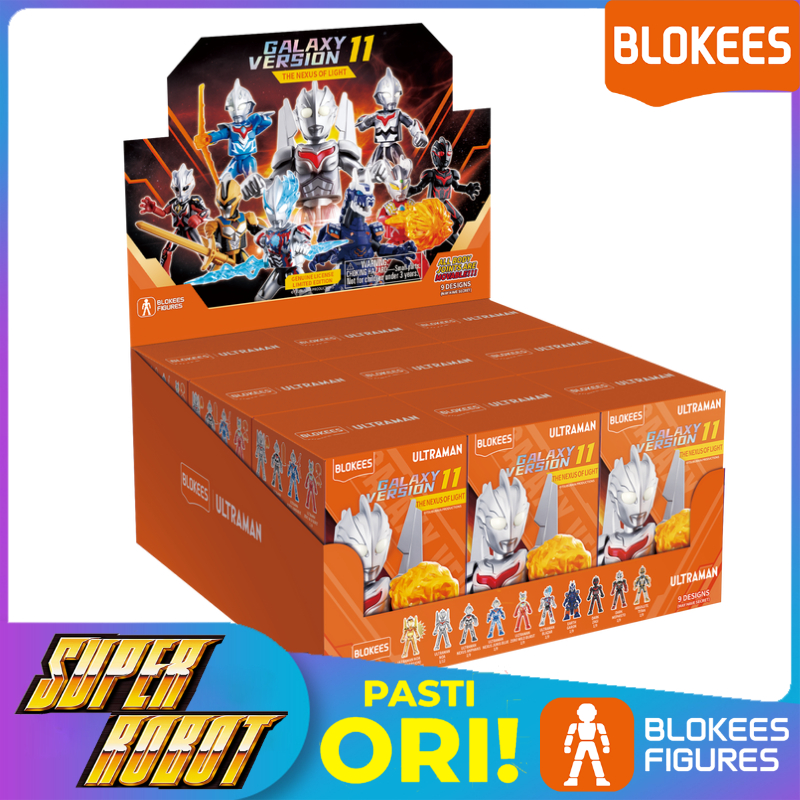 BLOKEES Figure Blind Box [1 Dus isi 9 Pcs] Ultraman Galaxy Version 11 The Nexus of Light - Ultraman 