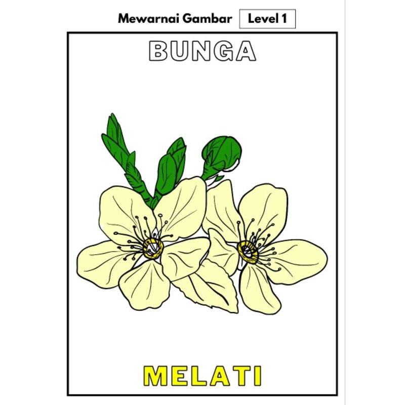 

10 lembar kertas /work sheet mewarnai level 1 hvs A5 dan gsm 150_murah