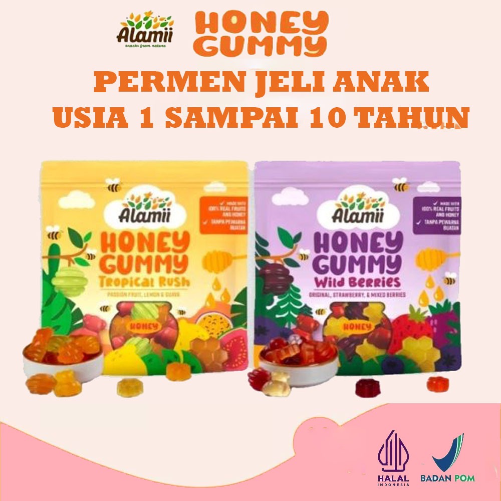 

Permen Jelly Alamii Honey Gummy | Permen Pemanis Madu Asli dan buah pilihan