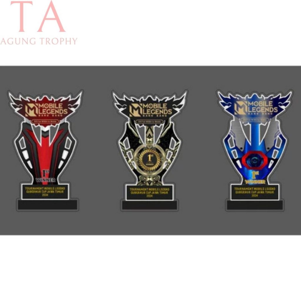 Piala Mobile Legend Trophy Mobile Legend Kejuaraan Mobile Legend Bahan Akrilik Free Design Custom