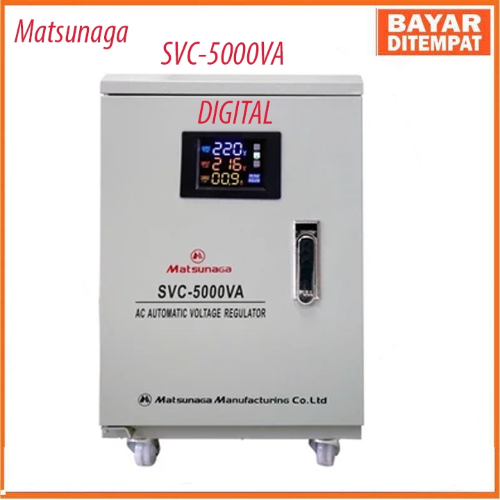 MATSUNAGA STAVOLT SVC-5000W DIGITAL MATSUNAGA STAVOL LISTRIK STABILIZER 5000VA