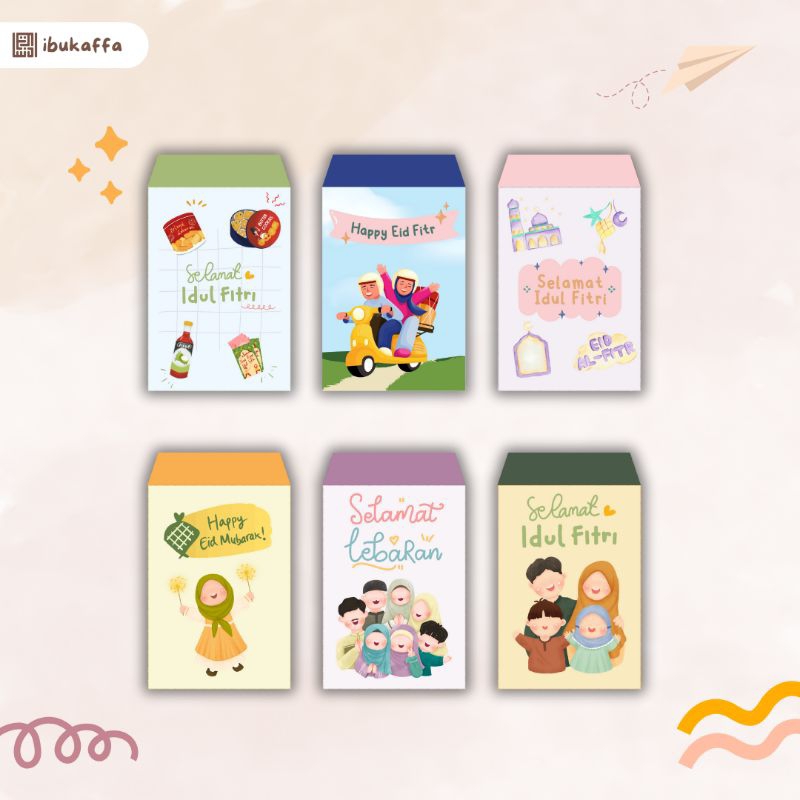 

Amplop Saku Amplop Lebaran THR 2025 by ibukaffa Per Pack isi 8pcs