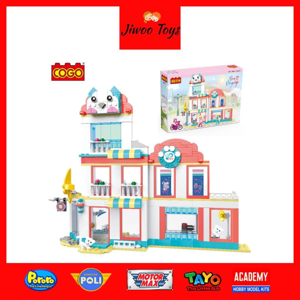 Cogo City Pet Shop 3d Abs Plastic Type Building Block Set HW21049295 Toys 346 Piece Build Blocks Bri