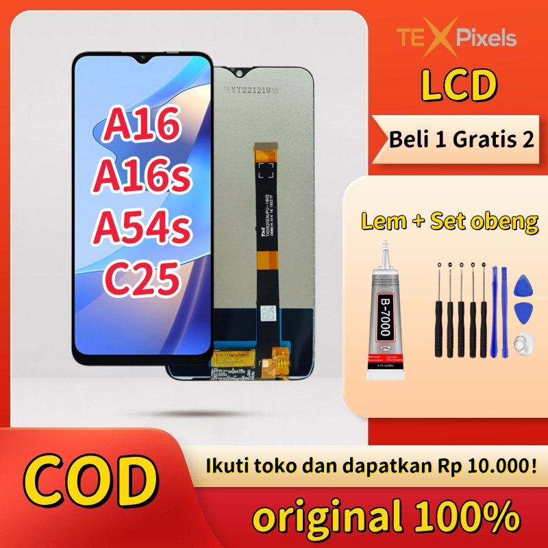 【ORIGINAL】LCD OPPO A16 / A16S / A54S / REALME C25 / C25S Layar Touchscreen Icd oppo A16 original 100