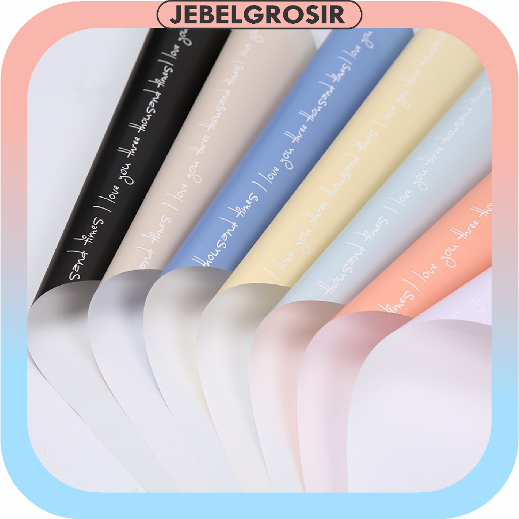 

20 Lembar Kertas Buket Bunga Matte Solid Flower Wrapping Paper Dua Warna Bi Color Florist Cellophane KB6004