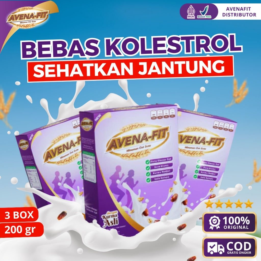 

Avenafit 3 Box Sereal Oat Atasi Kolestrol dan Sehatkan Jantung BPOM 100% Original