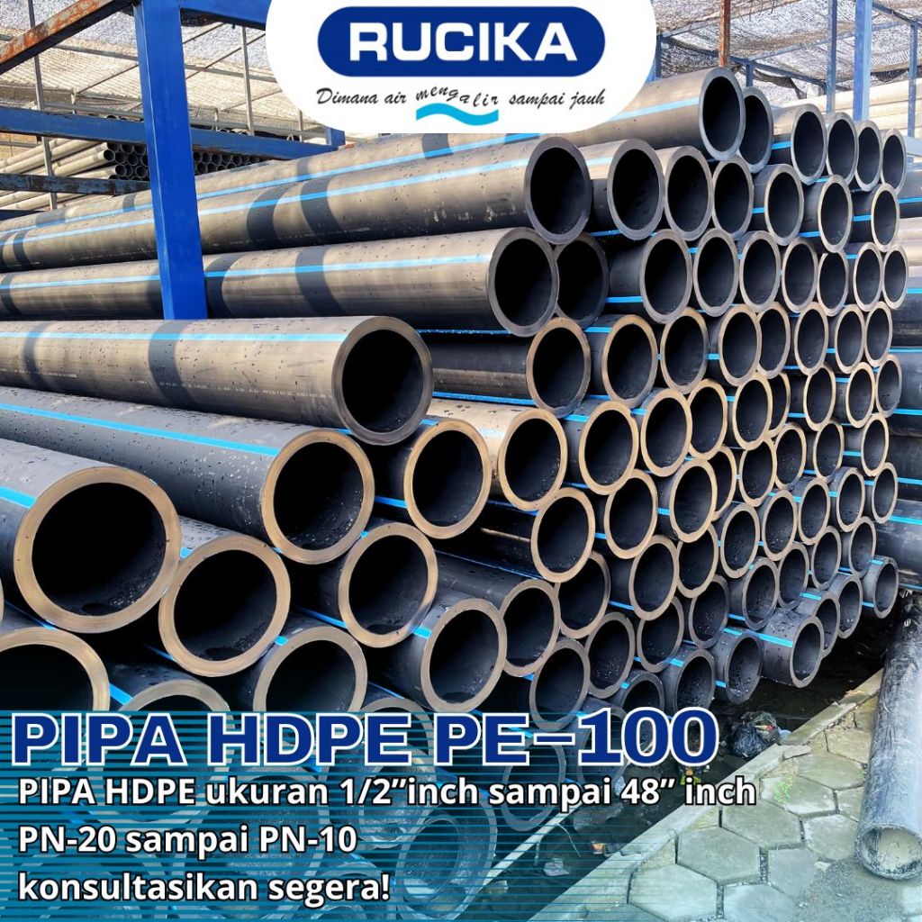 Pipa Hdpe Rucika 14 inch PN16 - Pipa Air PE 100