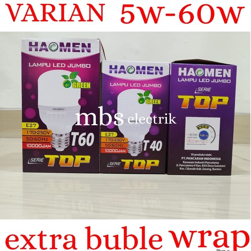 BOHLAM LED / LAMPU LED MURAH HAOMEN 5W-60W