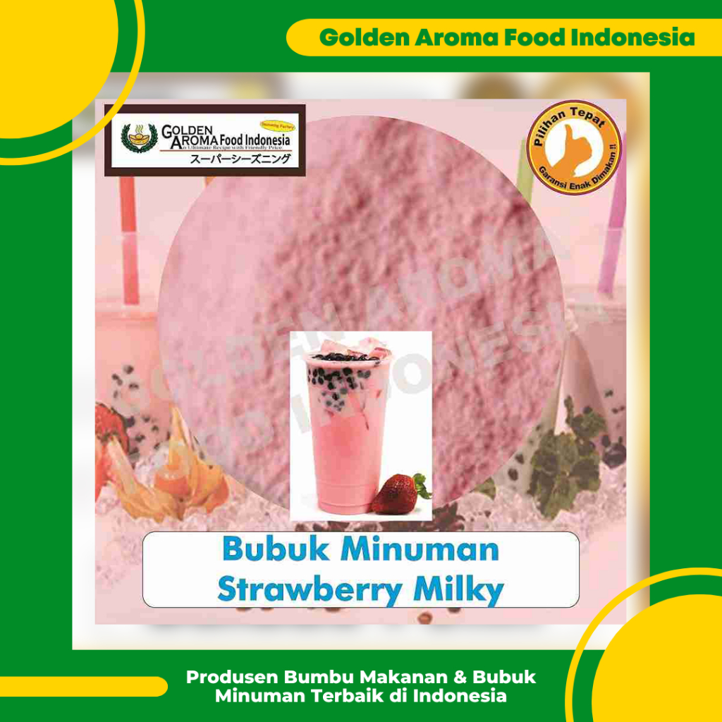 

Bubuk Minuman Strawberry Milky 1 Kg Stoberi Strawberry Drinking Powder Enak Murah Halal Terbaik GAFI