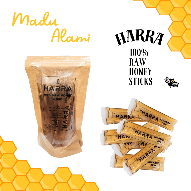 

Madu Alami HARRA 100% Raw Honey Sticks I Madu Multiflora Asli Murni Sachet Praktis Enak Bergizi I Madu Anak Berkhasiat