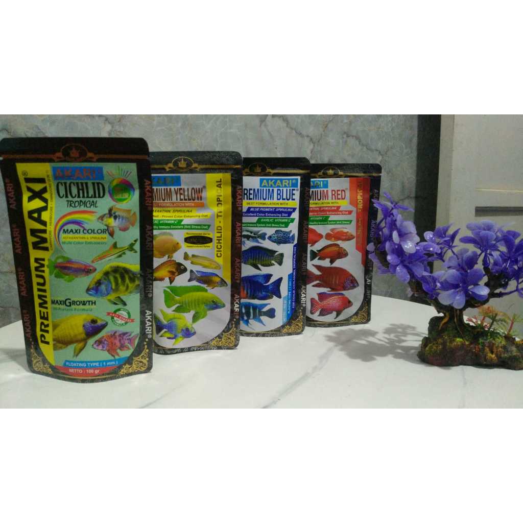 PAKAN AKARI PREMIUN BLUE, AKARI PREMIUM RED, AKARI PREMIUM YELLOW, AKARI PREMIUM MAXI