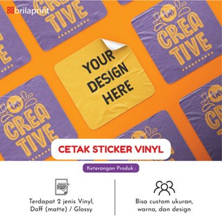 Cetak Sticker Vinyl / A3+ Die Cut/Kiss Cut / Sticker Label Kemasan