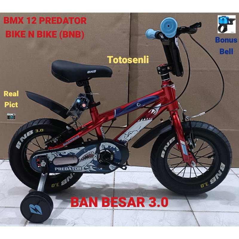 sepeda anak laki BMX 12 INCH PREDATOR BIKE N BIKE (BNB) model terbaru