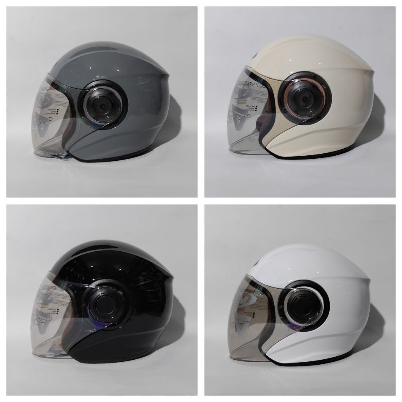 HELM GM POP HIJAB WARNA SOLID SINGLEVISOR ORIGINAL SNI