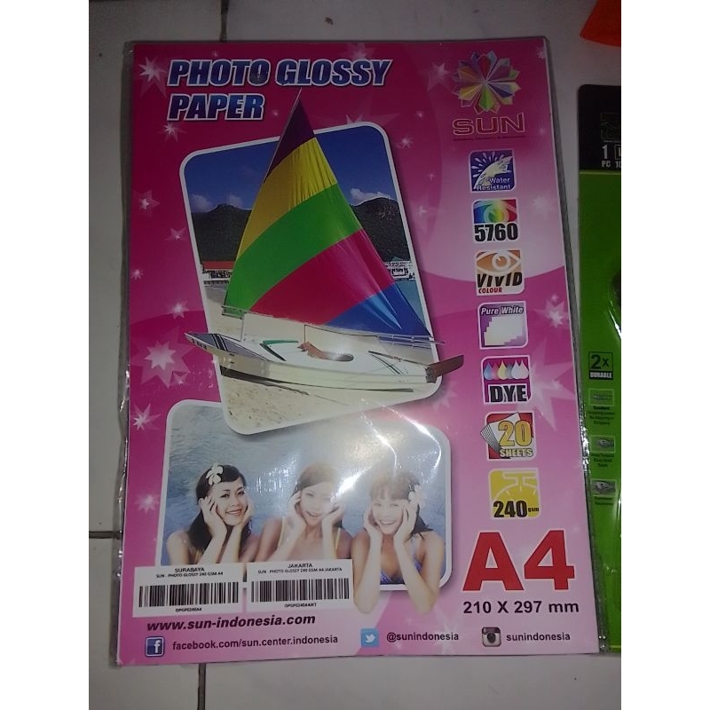 

SUN GLOSSY PAPPER A4 240 GRAM