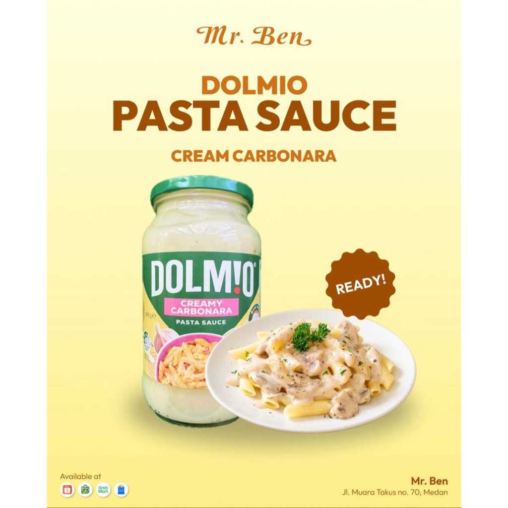 

Dolmio Cream Carbonara Pasta Sauce Saus Pasta Krim 490gr Impor Australia