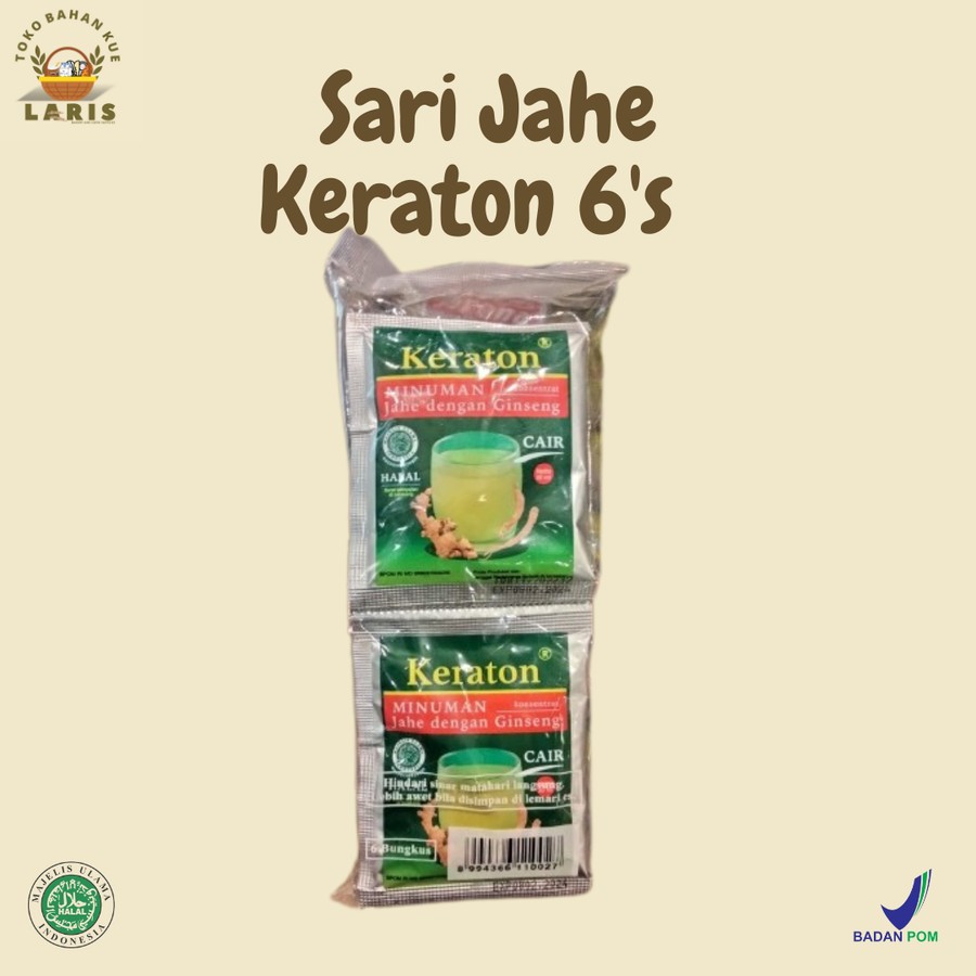 

JAHE KERATON KEMASAN SACHET 30 ML 1 PACK ISI 6 PCS