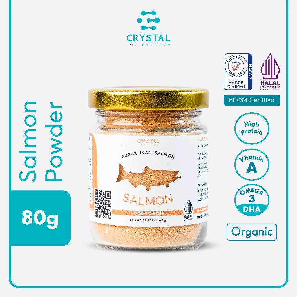 

Crystal of The Sea - Salmon Powder - 80gr - Bubuk Kaldu Ikan Salmon - Kaldu MPASI