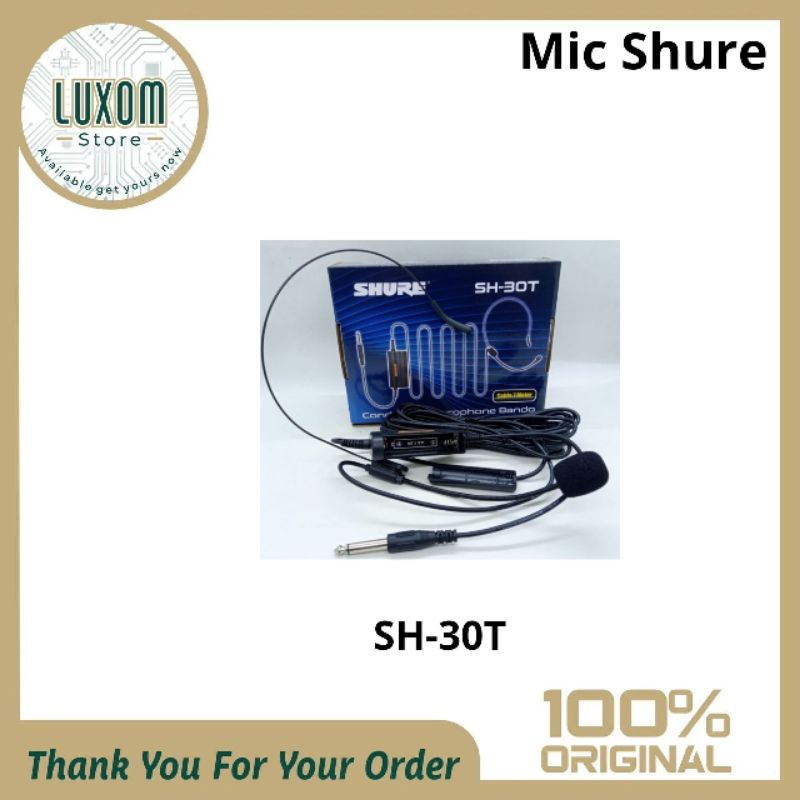 Mic Shure SH-30T/Mic/Shure/Mic Shure/Mic Bando/Headset bando
